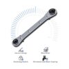 Llave de servicio HVAC llave de trinquete de