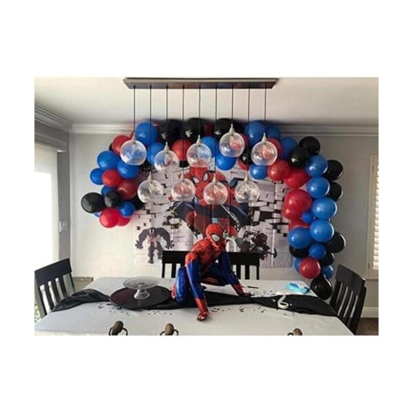 Kit de arco de globo rojo azul y negro 104 tiras de_3