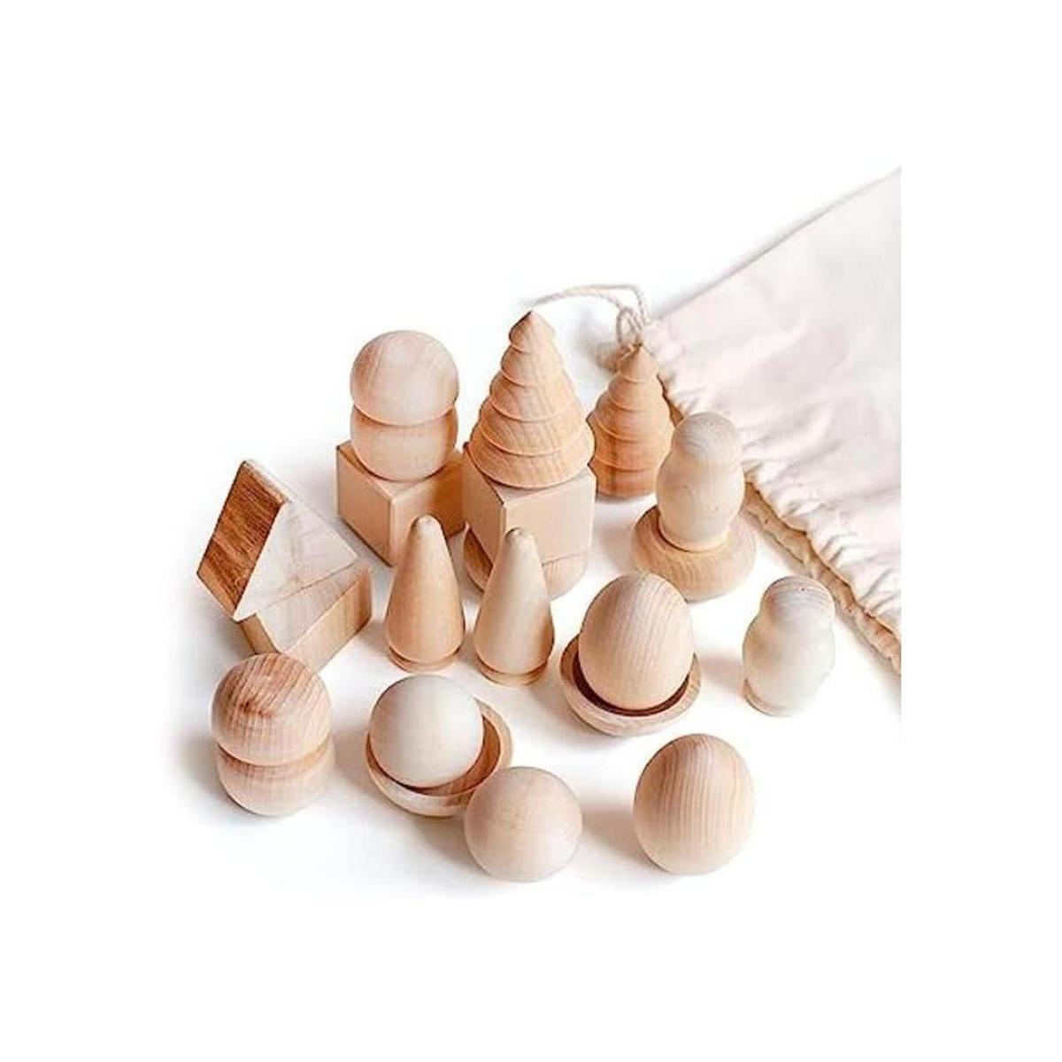 Ulanik DIY Juego de 20 figuras de madera sin acabar
