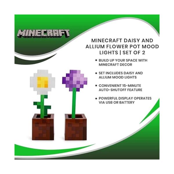 Minecraft Daisy and Allium Juego de 2 luces de estado de