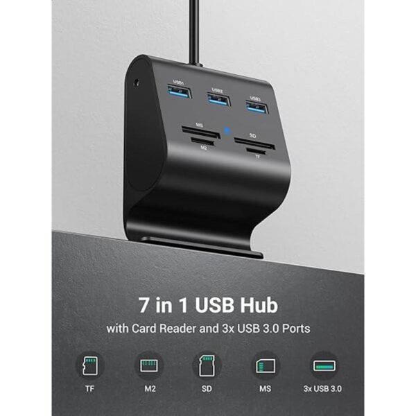 UGREEN Lector de tarjetas USB 3.0 Hub 3 puertos con_2