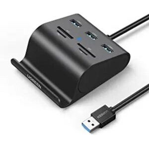 UGREEN Lector de tarjetas USB 3.0 Hub 3 puertos con_1