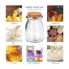 Ufrount Botellas decorativas de vidrio pequeñas con tapas
