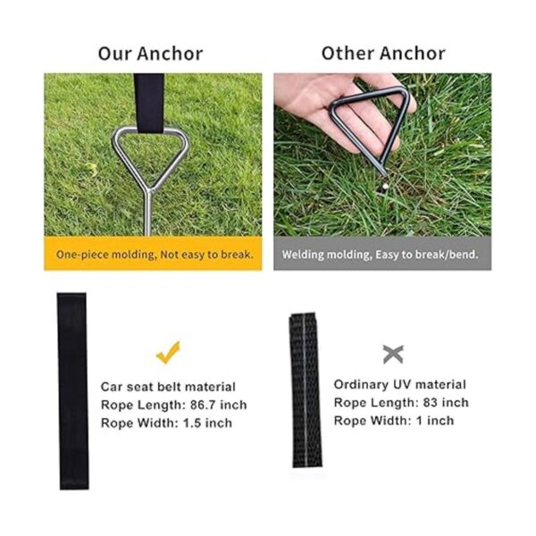 Uekars Estacas para trampolín kit de anclaje para