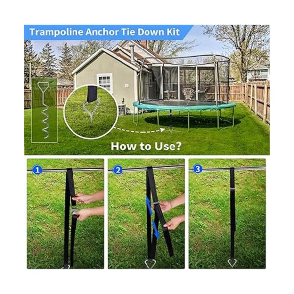 Uekars Estacas para trampolín kit de anclaje para