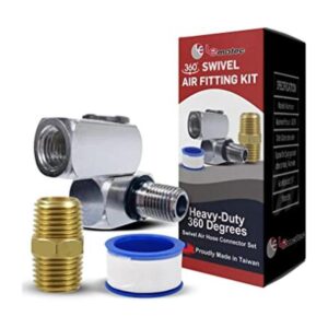 LE LEMATEC Kit de conexión de aire giratorio con adaptador