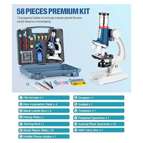 Kit de 58 piezas de microscopio para niños 57 812_6