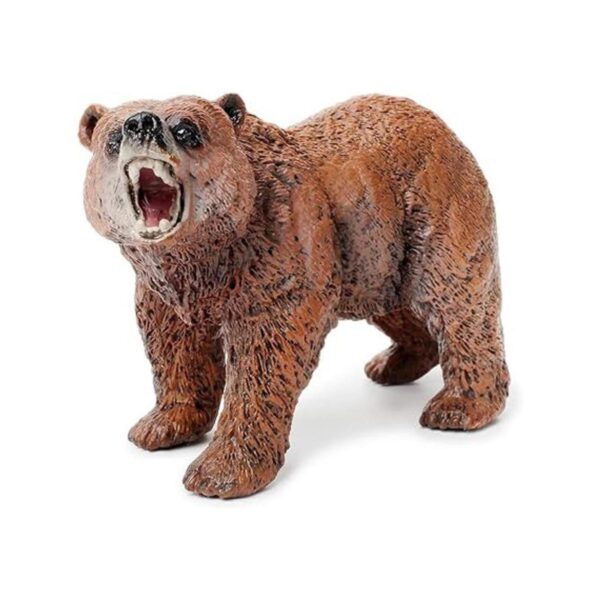 Grizzly Bear Juego de figuras de animales de plástico_2