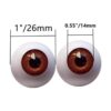 DoubleWood Ojos de Halloween 4 pares de 4 colores 1.024 in