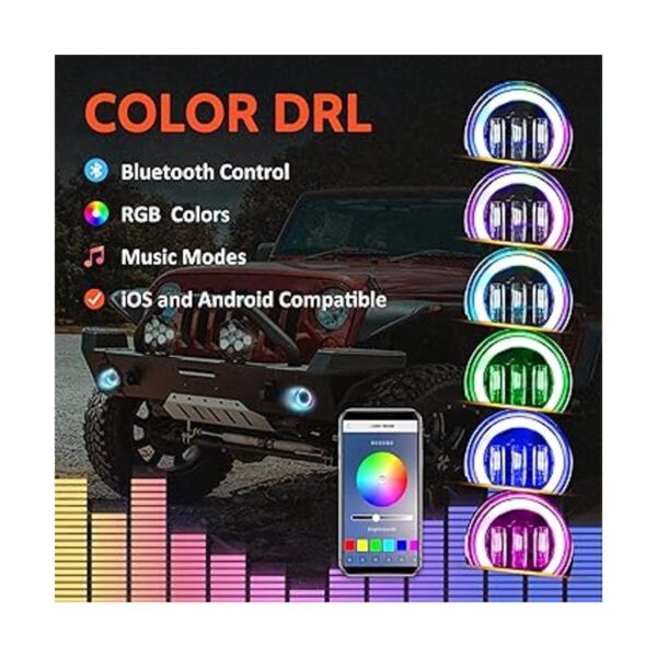 UTVJATV Luces antiniebla LED halo de 4 pulgadas para Jeep_2