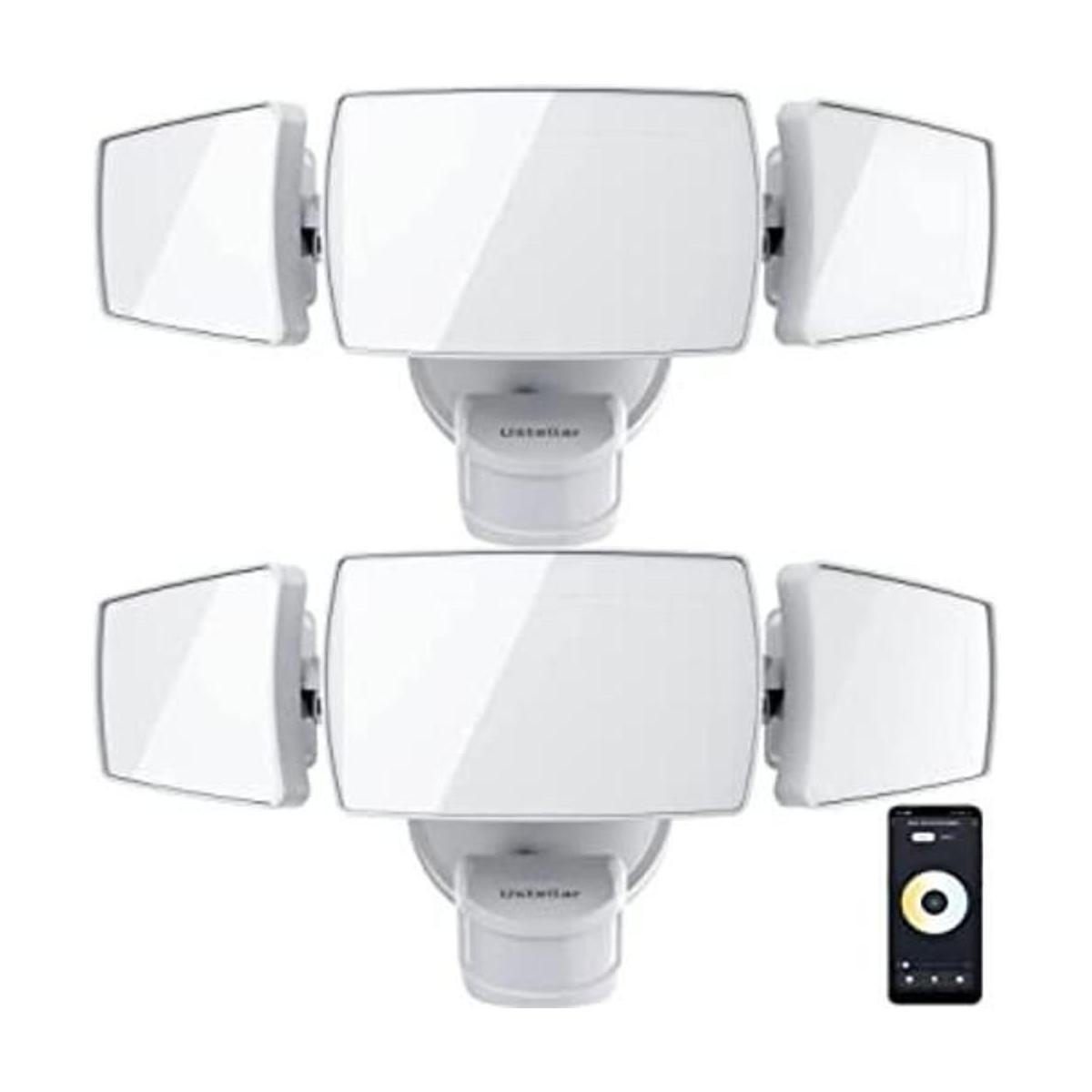 Ustellar Paquete de 2 luces de seguridad LED inteligentes