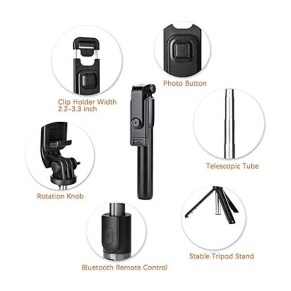 USTINE Portable Selfie Stick Tripod with Wireless Remote_4