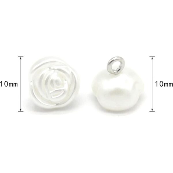 USOSOU Botones de perlas de flor rosa de 0.394 in botones_6