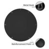 USHOWER Espejo circular para pared espejo redondo negro_4