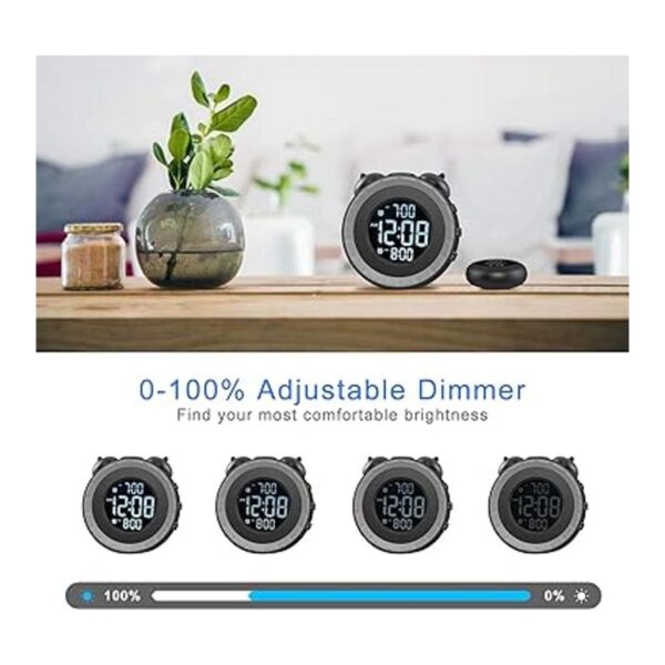 USCCE Reloj despertador dual ruidoso con agitador de cama_4