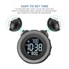 USCCE Reloj despertador dual ruidoso con agitador de cama_3