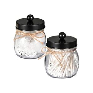 SheeChung dispensador de hisopos Vidrio Negro Paquete