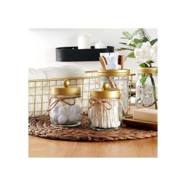 SheeChung Mason Jar Tarros de boticario de baño soporte