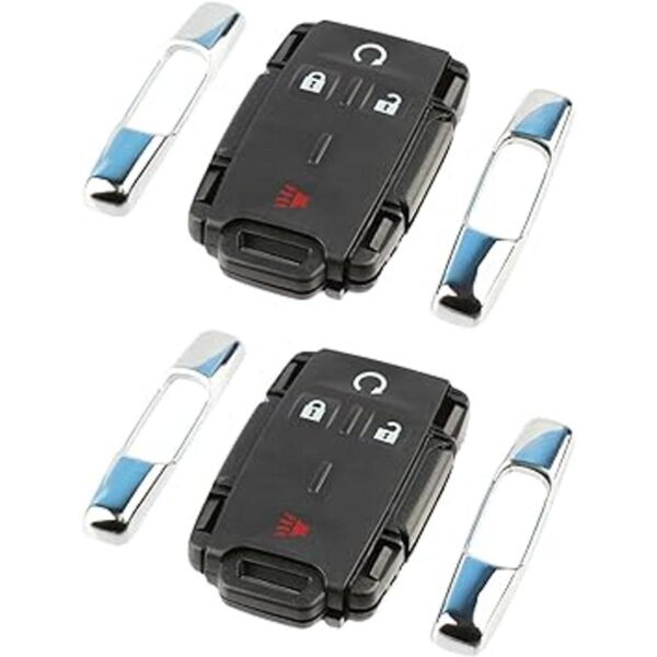 Juego de 2 carcasas para llave sin llave de cromo para_3