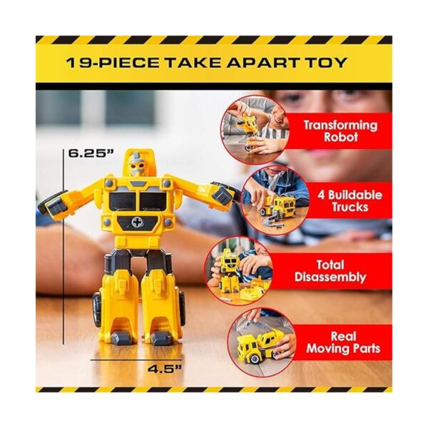 USA Toyz Robot de construcción de camiones de robots para_4