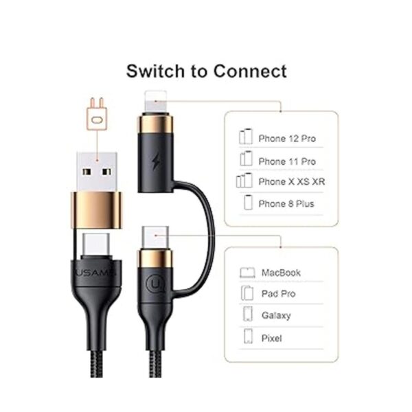 Cable USB C de carga rápida múltiple MJEMS PD de 60 W_2