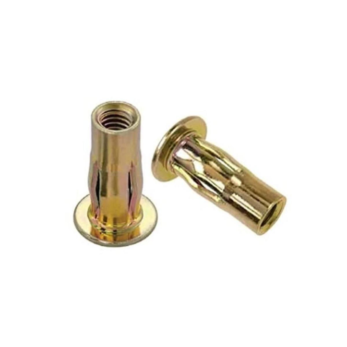 Metal Magery Mango de acero preperforado roscado tuerca