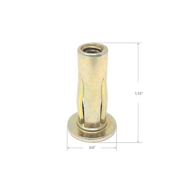 Metal Magery Mango de acero preperforado roscado tuerca_2