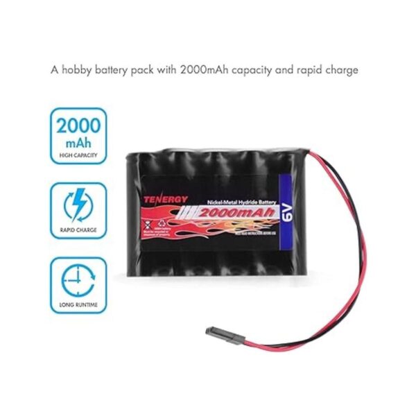 Tenergy Batería RX receptor NiMH con conectores Hitec de 6_2