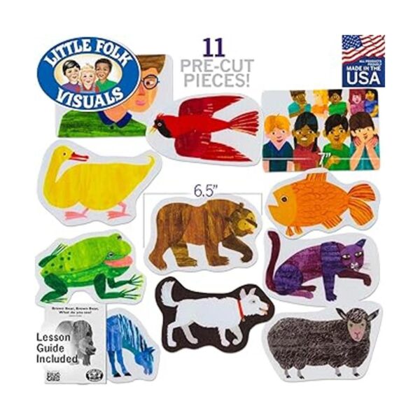 Figuras en fieltro de oso marrón para tablero de historias_2