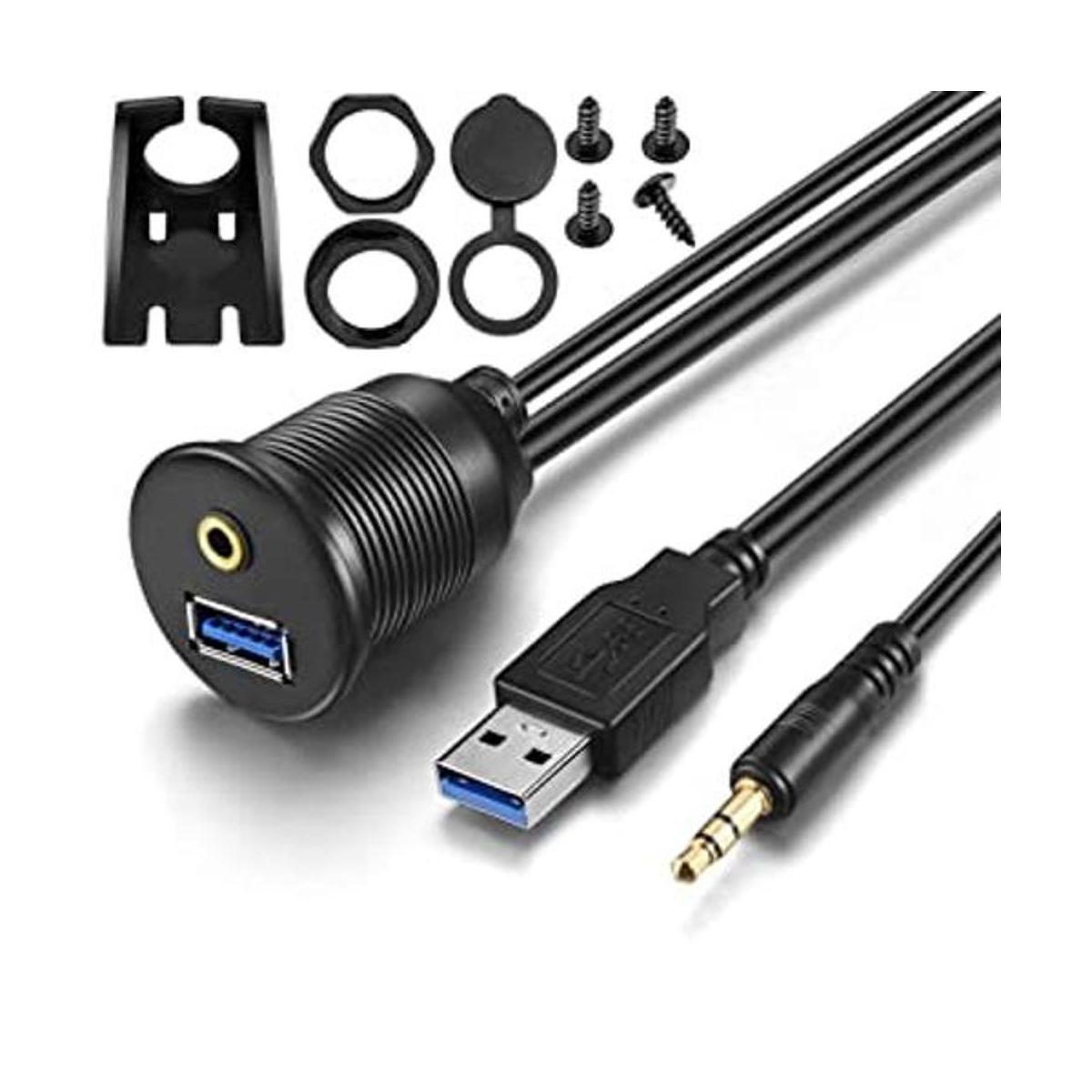 URWOOW Montaje empotrado USB 0.138 in y USB 3.0 AUX