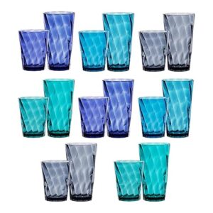 US Acrylic Optix Vasos apilables de plástico de 16 piezas_1