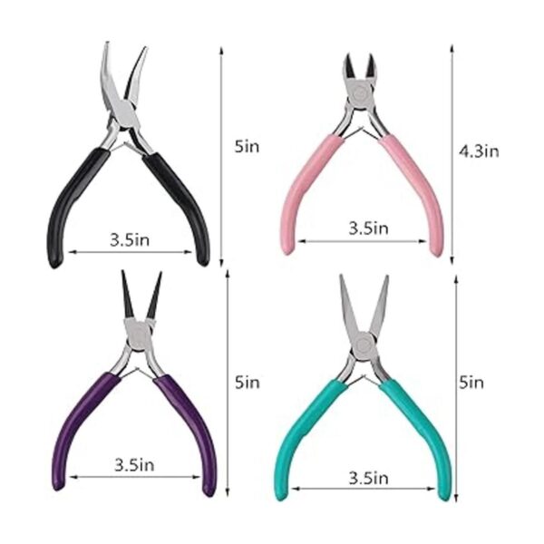 Paquete de 4 alicates de joyería kit de herramientas con