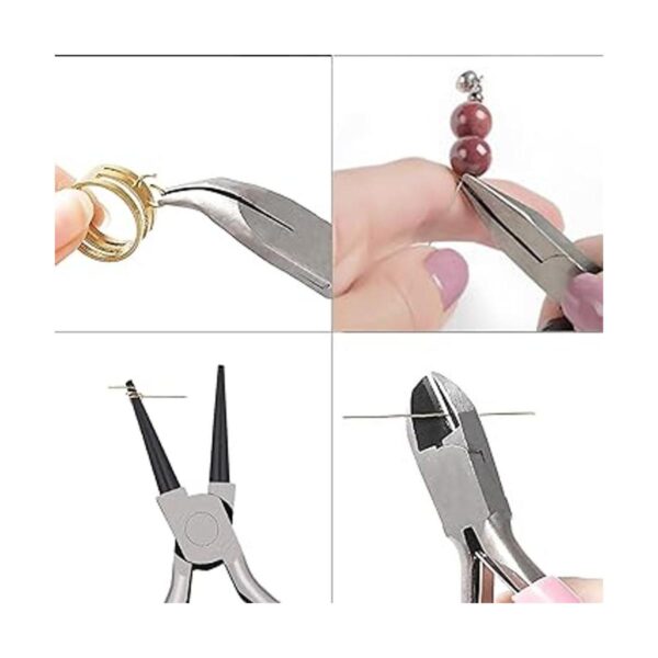 Paquete de 4 alicates de joyería kit de herramientas con