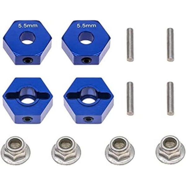 4 adaptadores de rueda hexagonales de aluminio de 0.551_1