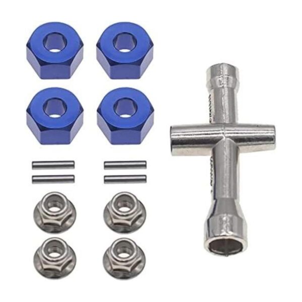 4 adaptadores hexagonales de aluminio de 0.472 in de_1