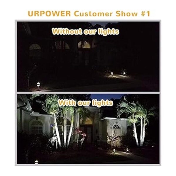 Urpower Luces solares 2 en 1 de energía solar 4 LED foco_4