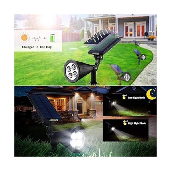 Urpower Luces solares 2 en 1 de energía solar 4 LED foco_3