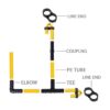URATOT Juego de 40 accesorios de riego por goteo juego de