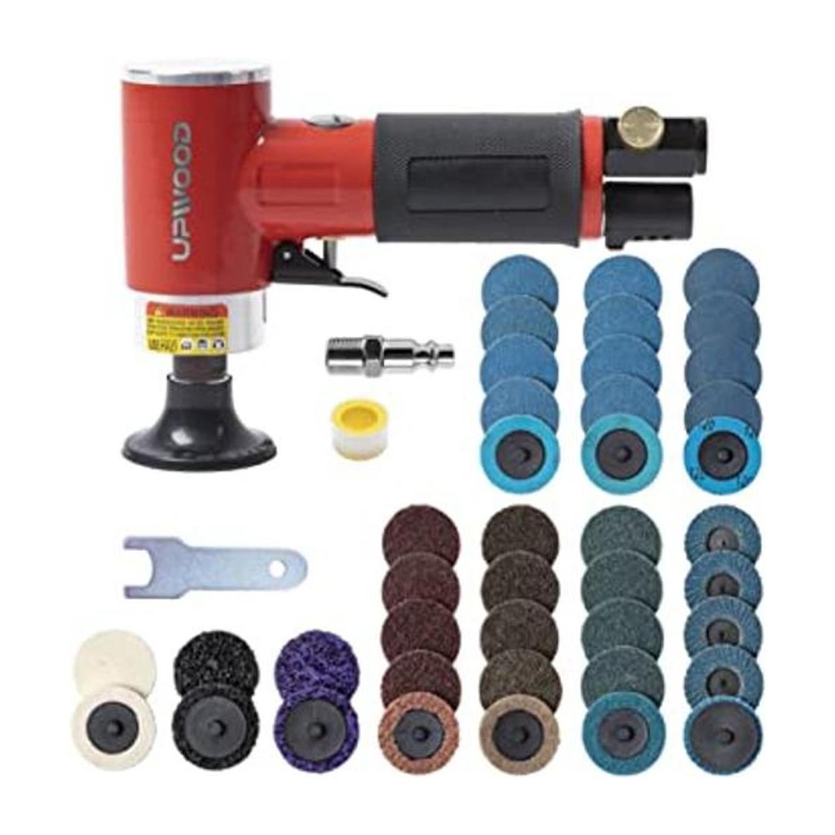 Mini lijadora orbital neumática kit de pulidor
