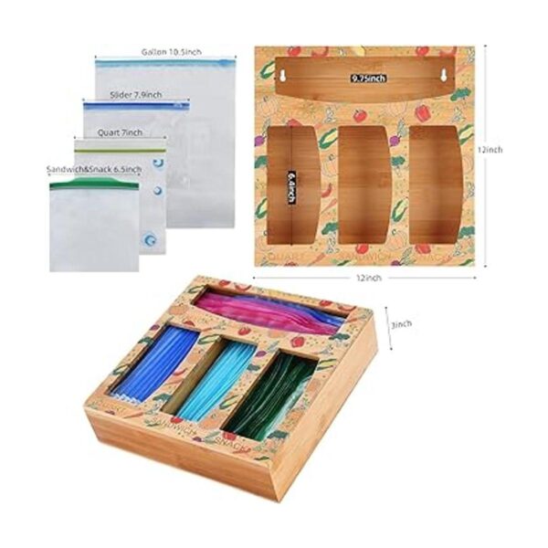 UPTRUST Organizador de bolsas Ziplock soportes para