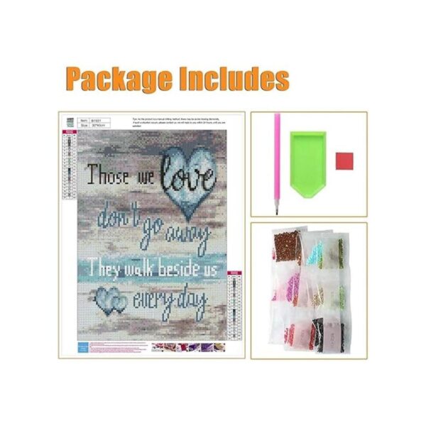 Upins Kit de pintura artística de diamantes de amor 5D_4