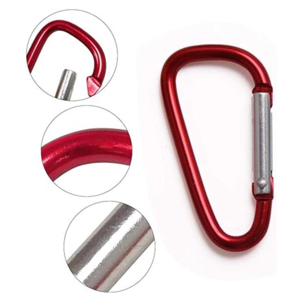 UPINS 100Pcs Aluminum Locking Carabiner Spring Clips Hook_3