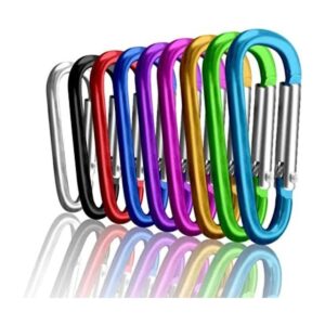 UPINS 100Pcs Aluminum Locking Carabiner Spring Clips Hook_1