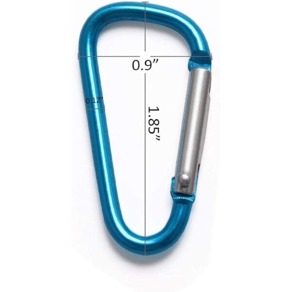 UPINS 100Pcs Aluminum Locking Carabiner Spring Clips Hook_2