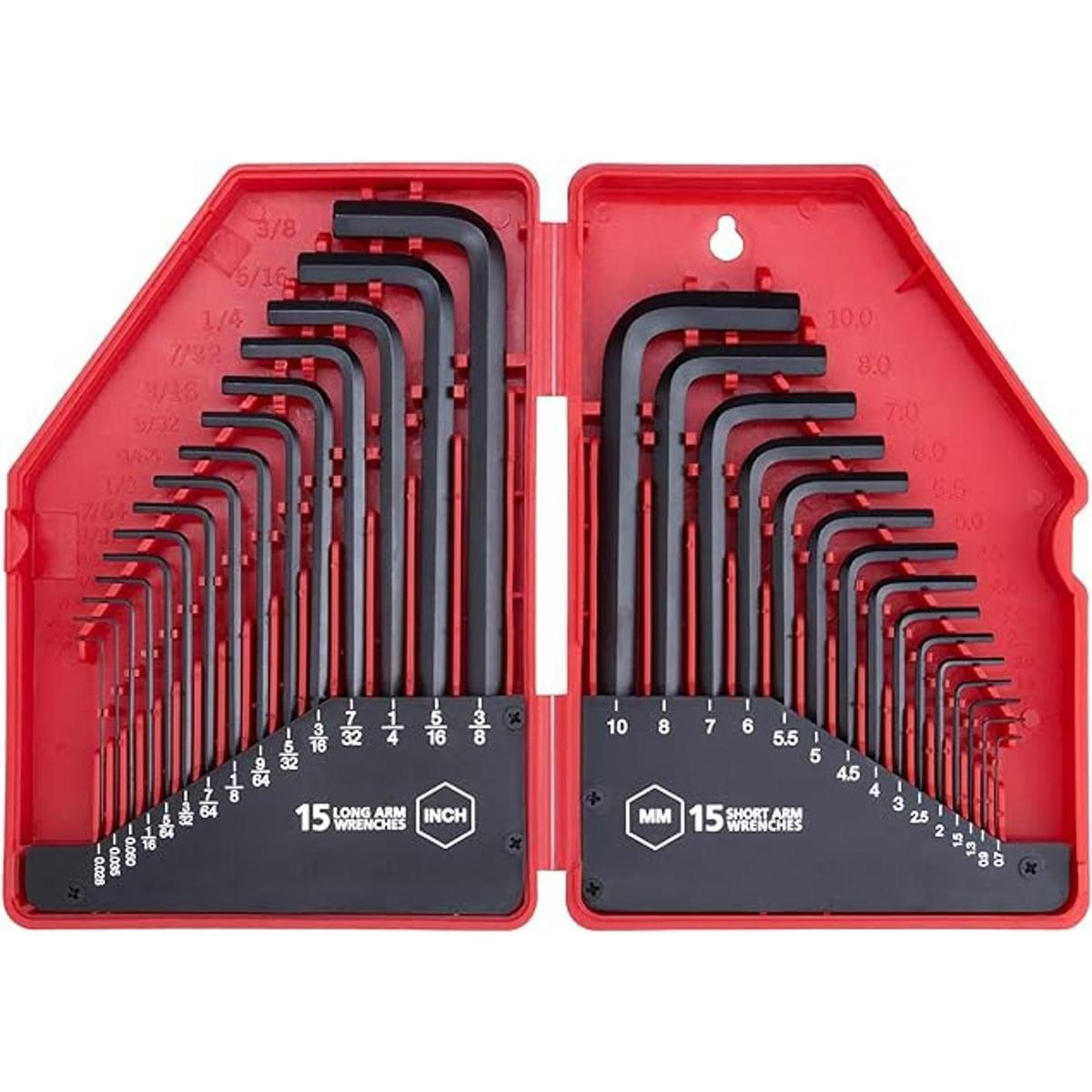 Juego de llaves Allen de 30 piezas premium de llave