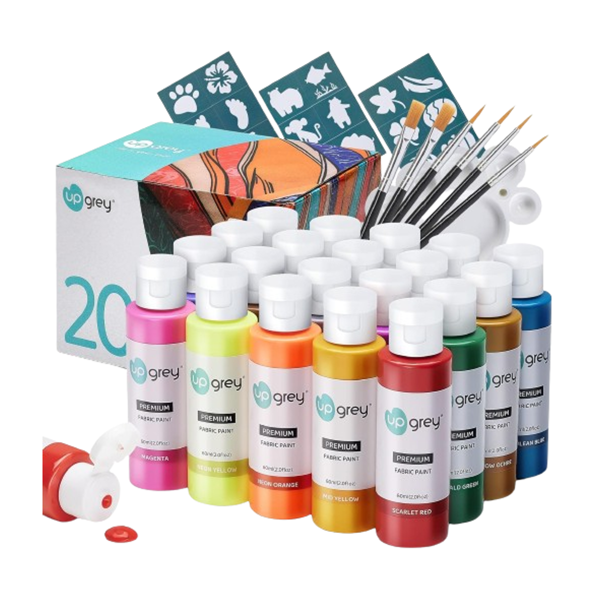 Pintura de tela para ropa 20 colores de 2 onzas suave y