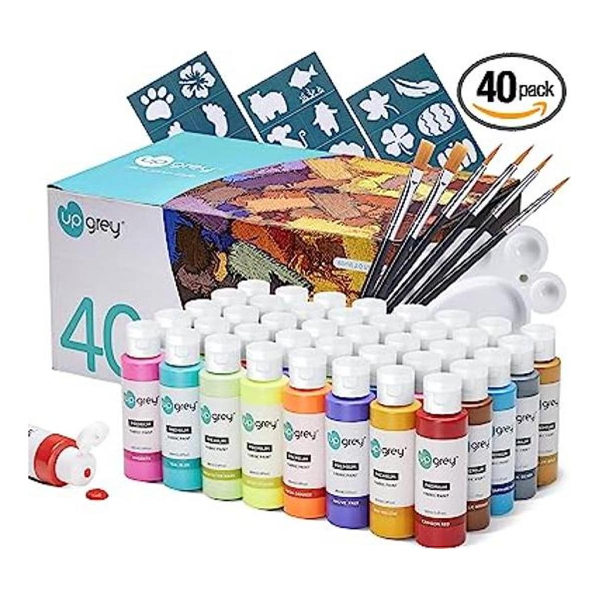 Pintura de tela para ropa 40 colores de 2 onzas suave y