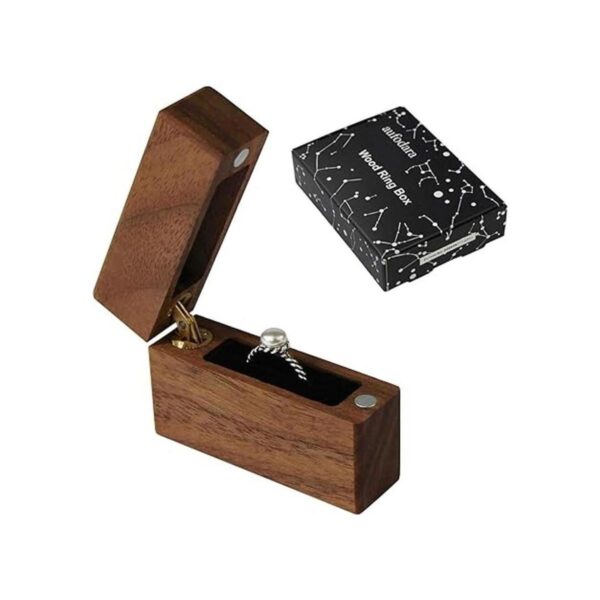 Caja de anillos de madera portátil U01THX_2