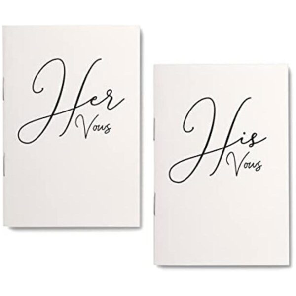 United Esell Ivory Vow Books para él y para ella regalo_1