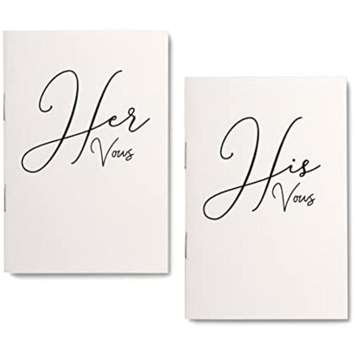 United Esell Ivory Vow Books para él y para ella regalo